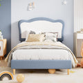 Boucle Upholstered Twin Platform Bed