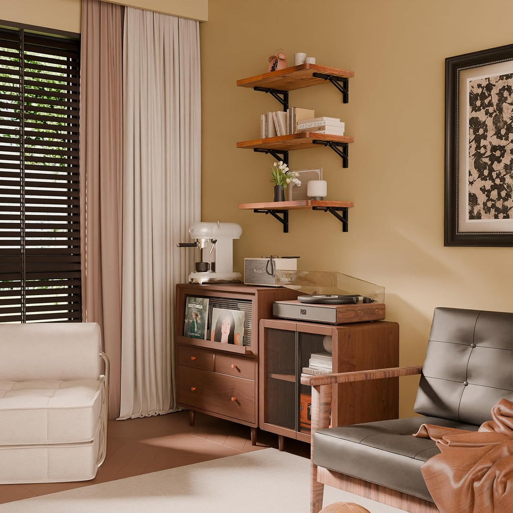 Teak Pine Wall‑Mount Folding Desk Table