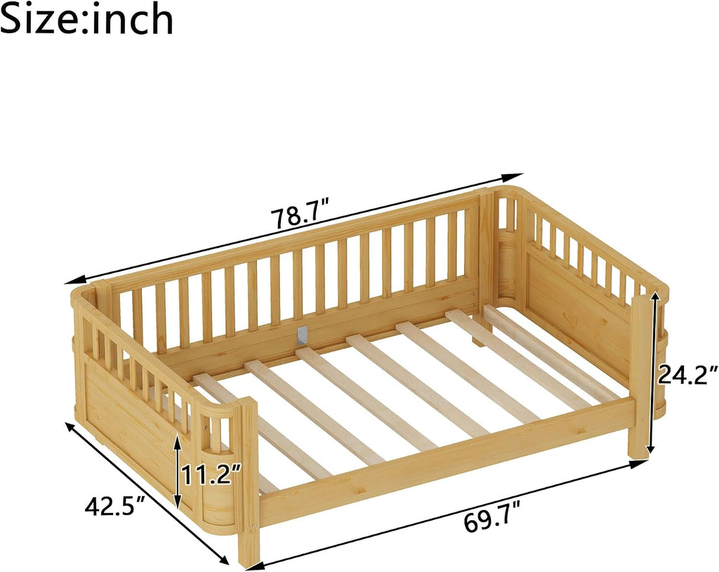 Natural Kids Low Montessori Bed Frame