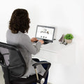 White Wall‑Mounted Desk with Drawer Storage