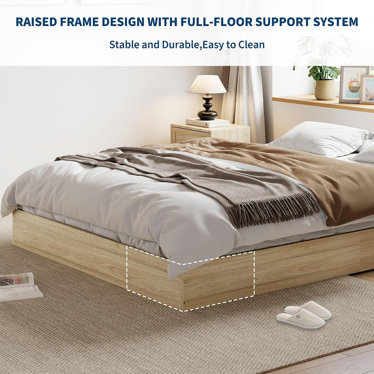Wood Twin Platform Bed Frame Slats