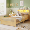 Natural Rattan Twin Wood Bed Frame