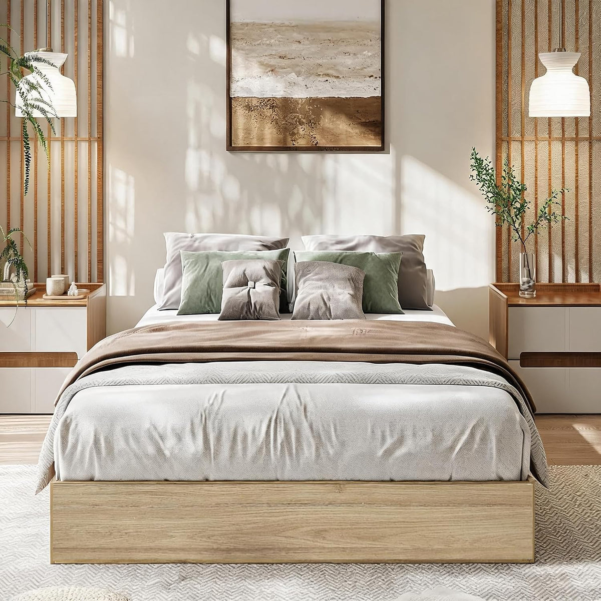 Wood Twin Platform Bed Frame Slats