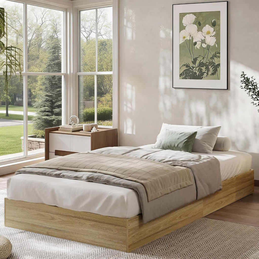 Wood Twin Platform Bed Frame Slats
